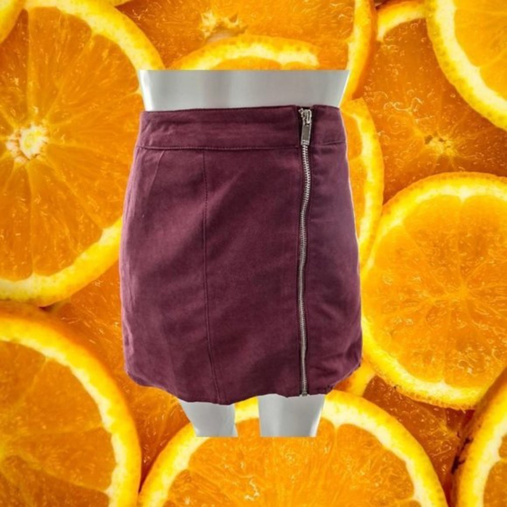 Maroon Full Zipper Skirt by‎ Divided H&M Size S
